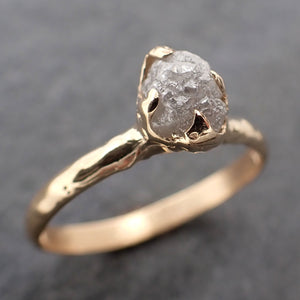 raw diamond engagement ring rough uncut diamond solitaire recycled 14k yellow gold conflict free diamond wedding promise 2403 Alternative Engagement