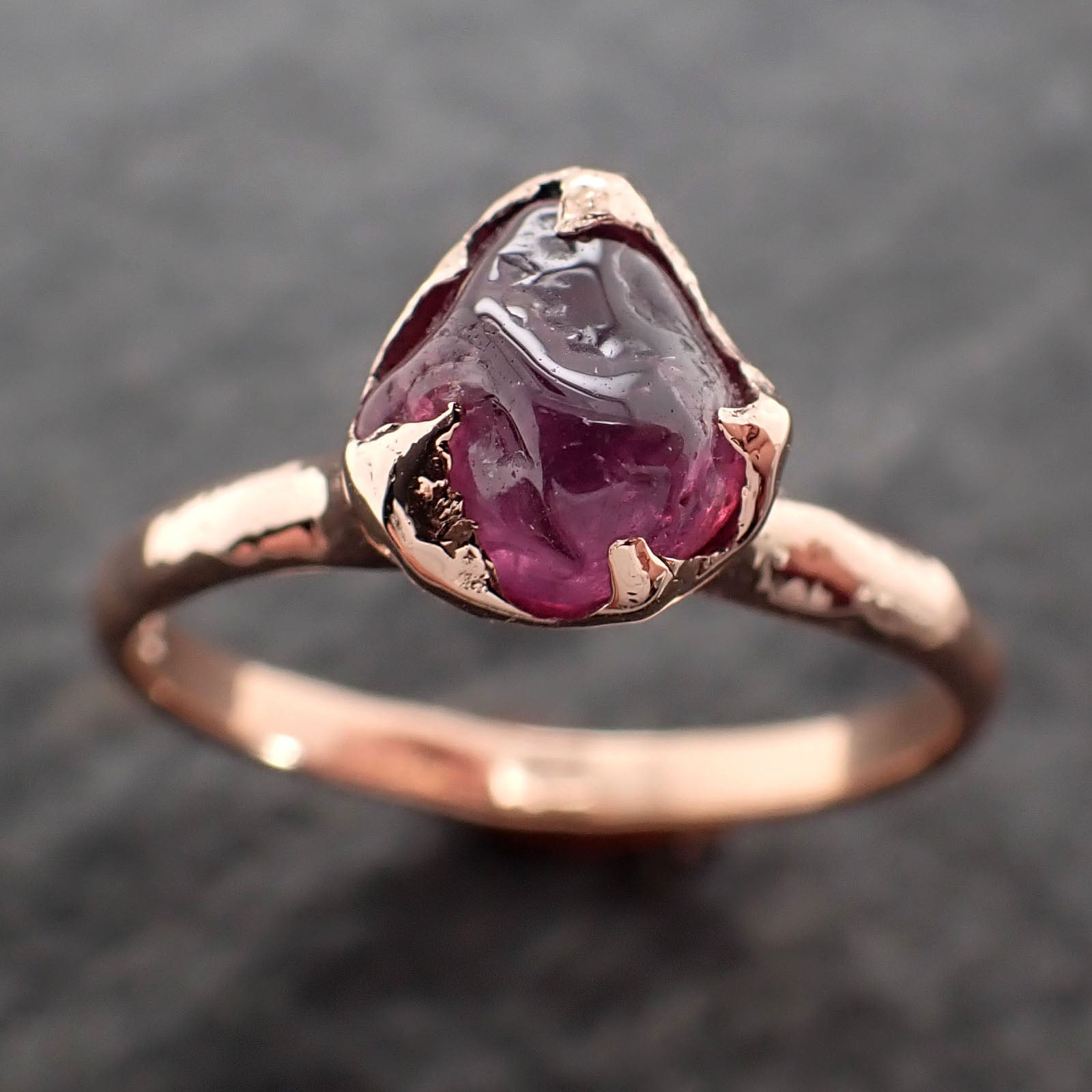 Rose gold ring hot sale with ruby stone