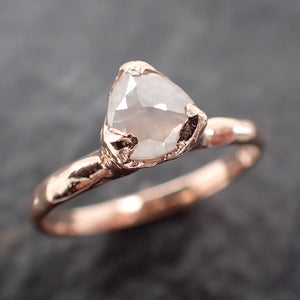 Fancy cut white Diamond Solitaire Engagement 14k Rose Gold Wedding Ring byAngeline 2781