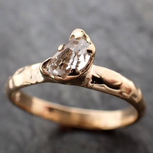 Fancy cut half moon diamond Engagement 18k Yellow Gold Solitaire Wedding Ring byAngeline 2934
