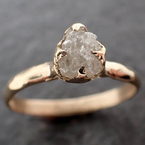 Raw Diamond Engagement Ring Rough Uncut Diamond Solitaire Recycled 14k yellow gold Conflict Free Diamond Wedding Promise 3044