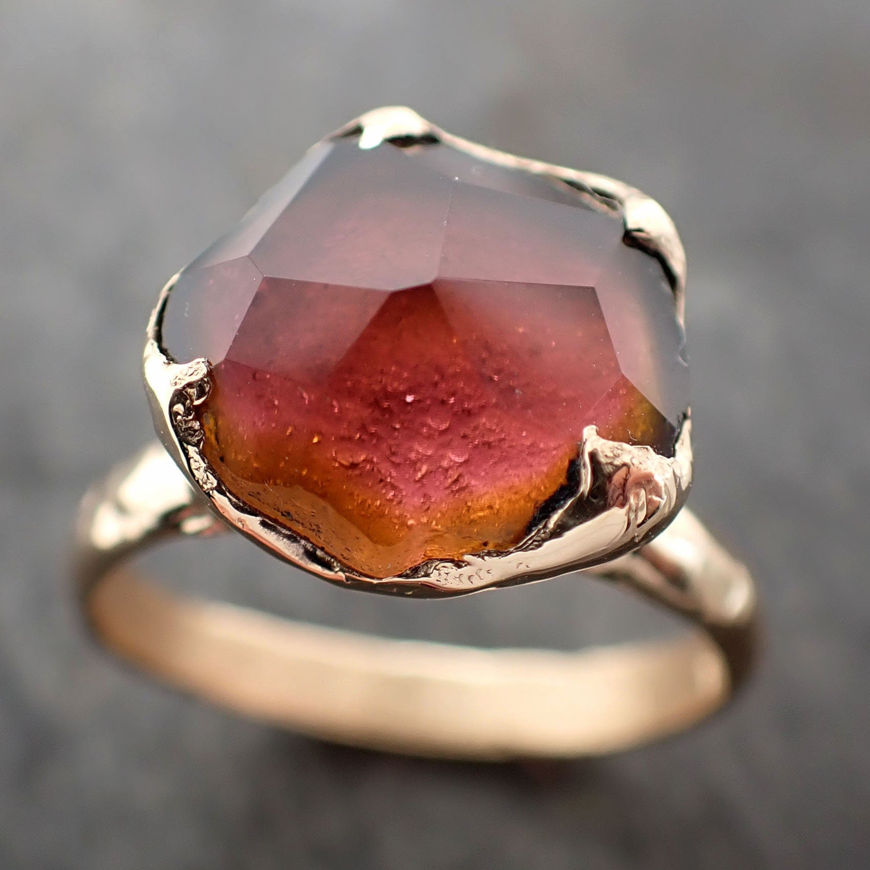 925 Watermelon Tourmaline Rough Gemstone Silver Ring, Weight: 2.8 Gm at Rs  1800 in Jaipur