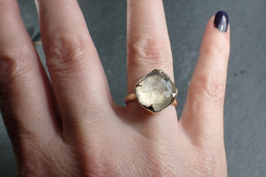 Fancy cut Moonstone Rose Gold Ring Gemstone Solitaire recycled 14k statement cocktail statement 3030