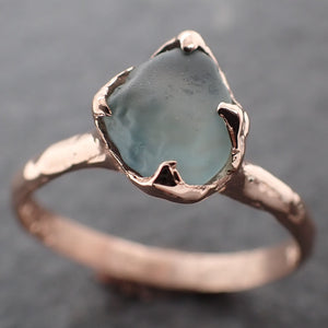 Raw Sapphire Montana sapphire Rose Gold Engagement Ring Blue Wedding Ring Custom Gemstone Ring Solitaire Ring byAngeline 3032