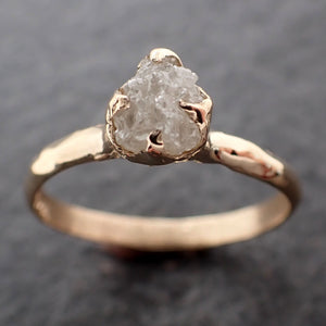 Raw Diamond Engagement Ring Rough Uncut Diamond Solitaire Recycled 14k yellow gold Conflict Free Diamond Wedding Promise 3044