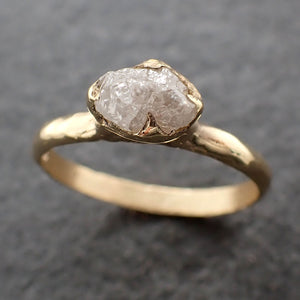 Raw Diamond Engagement Ring Rough Uncut Diamond Solitaire Recycled 14k yellow gold Conflict Free Diamond Wedding Promise 3075
