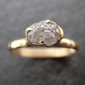 Raw Diamond Engagement Ring Rough Uncut Diamond Solitaire Recycled 14k yellow gold Conflict Free Diamond Wedding Promise 3078