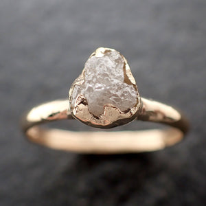 Raw Diamond Engagement Ring Rough Uncut Diamond Solitaire Recycled 14k yellow gold Conflict Free Diamond Wedding Promise 3096