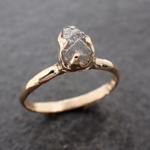 Raw Diamond Engagement Ring Rough Uncut Diamond Solitaire Recycled 14k yellow gold Conflict Free Diamond Wedding Promise 3097