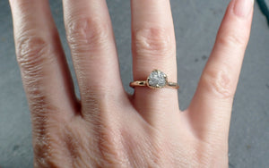 Raw Diamond Engagement Ring Rough Uncut Diamond Solitaire Recycled 14k yellow gold Conflict Free Diamond Wedding Promise 3101