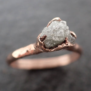 Raw Diamond Engagement Ring Rough Uncut Diamond Solitaire Recycled 14k Rose gold Conflict Free Diamond Wedding Promise 3110
