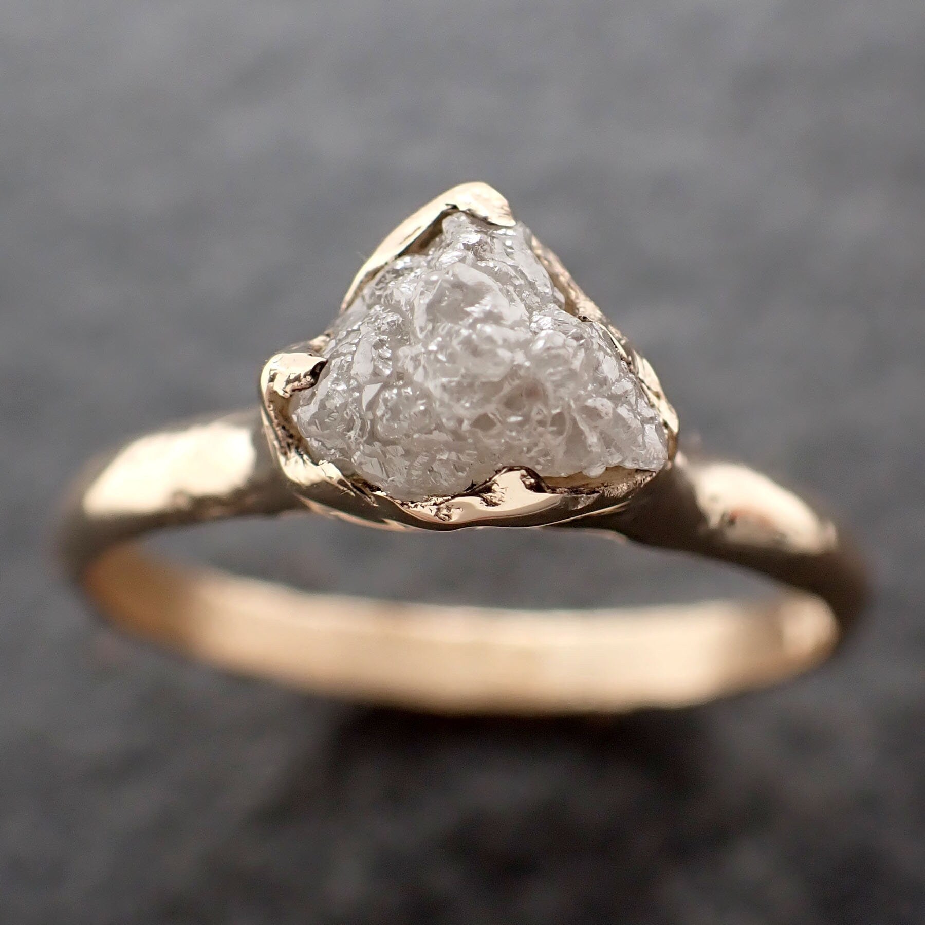 Rough cut diamond engagement ring Clearance