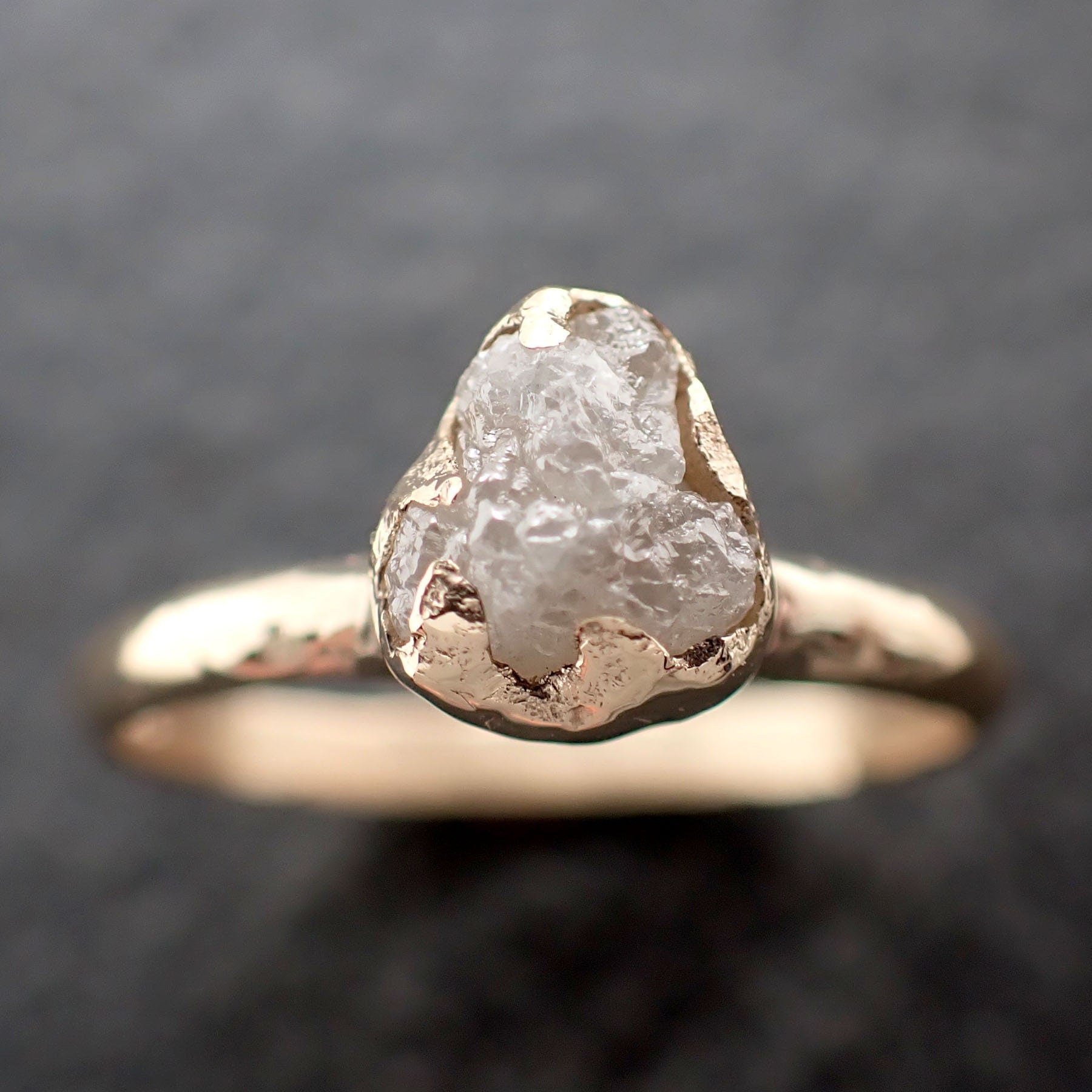 1.19 CT Blue Diamond Ring, Rough Cut Diamond Ring, Engagement Ring, Ir –  FANCYDIAMONDJEWELS