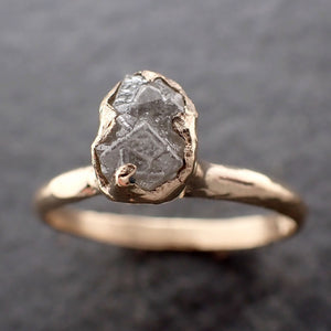 Raw Diamond Engagement Ring Rough Uncut Diamond Solitaire Recycled 14k yellow gold Conflict Free Diamond Wedding Promise 3097