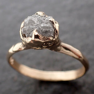 Raw Diamond Engagement Ring Rough Uncut Diamond Solitaire Recycled 14k yellow gold Conflict Free Diamond Wedding Promise 3101