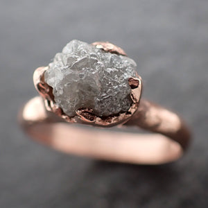 Raw Diamond Engagement Ring Rough Uncut Diamond Solitaire Recycled