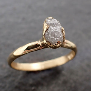 Raw Diamond Engagement Ring Rough Uncut Diamond Solitaire Recycled 14k yellow gold Conflict Free Diamond Wedding Promise 3118