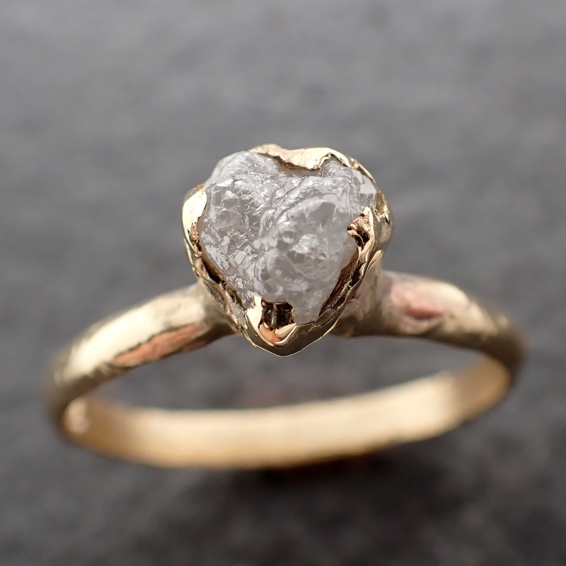 1.20 cts natural Gray Heart raw diamond ring, rough diamond sterling silver  ring | eBay