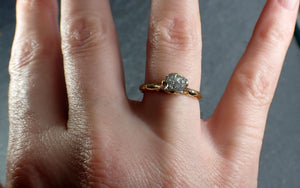 Raw Diamond Engagement Ring Rough Uncut Diamond Solitaire Recycled 14k yellow gold Conflict Free Diamond Wedding Promise 3123