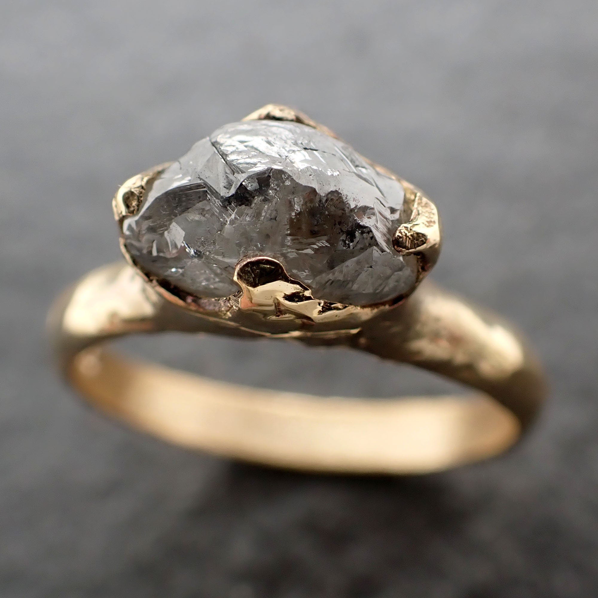 14K Gold Raw Diamond Ring For Sale Available Online At Cheap Price