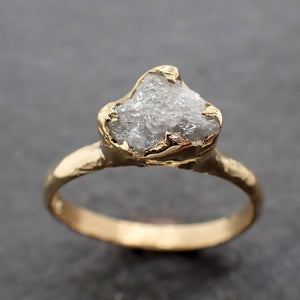 Raw Diamond Engagement Ring Rough Uncut Diamond Solitaire Recycled 14k yellow gold Conflict Free Diamond Wedding Promise 3135