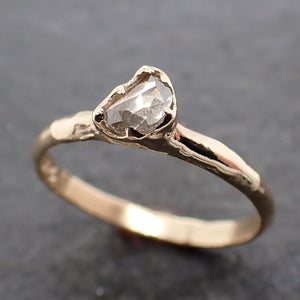 Fancy Cut Half Moon yellow Diamond Solitaire Engagement 14k Gold Wedding Ring byAngeline 3140