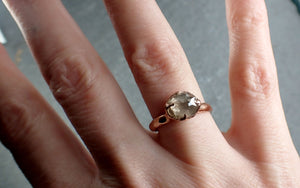Fancy cut Solitaire Diamond Engagement 14k Rose Gold Wedding Ring byAngeline 3187