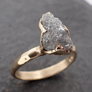 Raw Rough UnCut Diamond Engagement Ring Rough Diamond Solitaire Recycled 14k gold Conflict Free Diamond Wedding byAngeline 3208