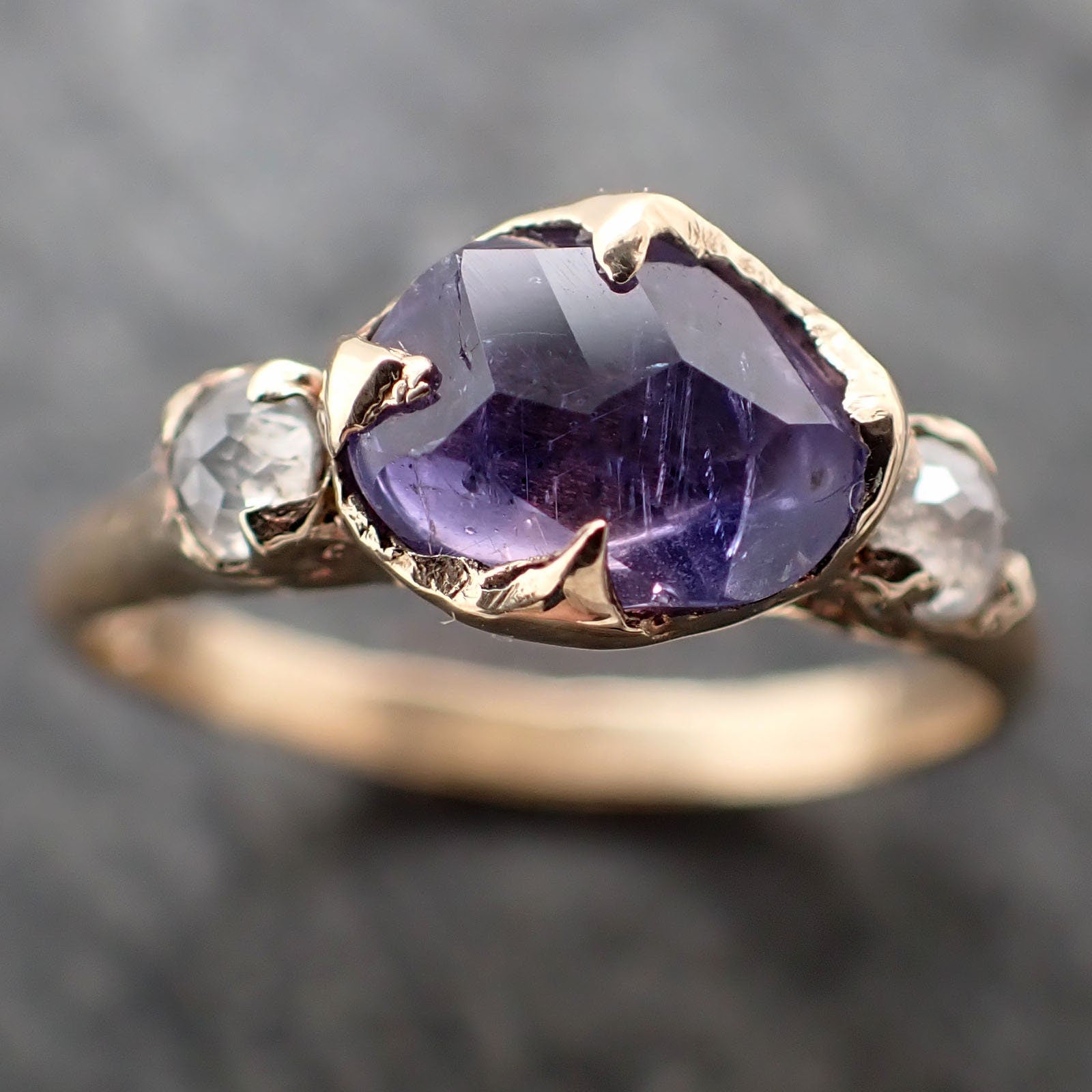 Buy Natural Amethyst Ring, Purple Amethyst Engagement Ring, February  Birthstone, Gemstone Ring, Anniversary Birthday Gift for Her, Yellow Gold  Online in India - Etsy