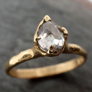 Fancy cut white Diamond Solitaire Engagement yellow 18k Gold Wedding Ring byAngeline 3238