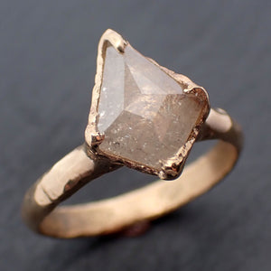 Fancy cut white Diamond Solitaire Engagement 18k yellow Gold Wedding Ring byAngeline 3283