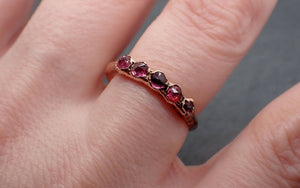 Fancy cut Ruby Rose Gold Ring Gemstone Solitaire recycled 14k statement cocktail statement 3336
