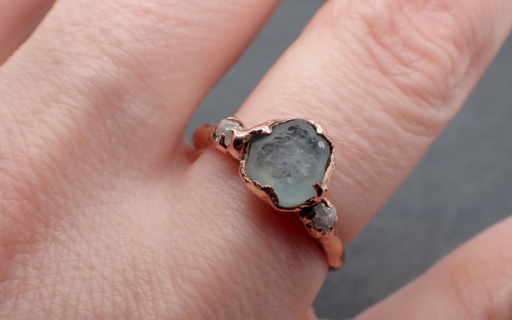 Montana Sapphire and Rough Diamond 2 Stone Ring – A Second Time
