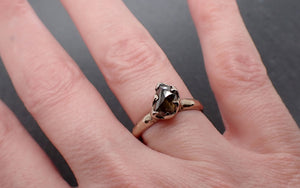 Fancy Cut Cognac Half Moon Diamond Solitaire Engagement 14k White Gold Wedding Ring byAngeline 3466