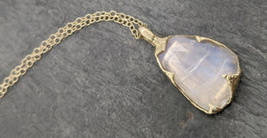 Fancy cut Moonstone 18k Yellow gold Pendant Gemstone Necklace gemstone Jewelry byAngeline 2085